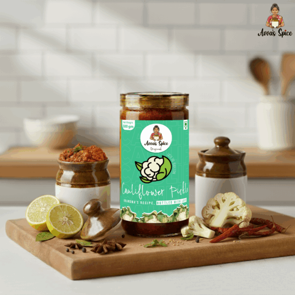 Cauliflower pickle avvas spice