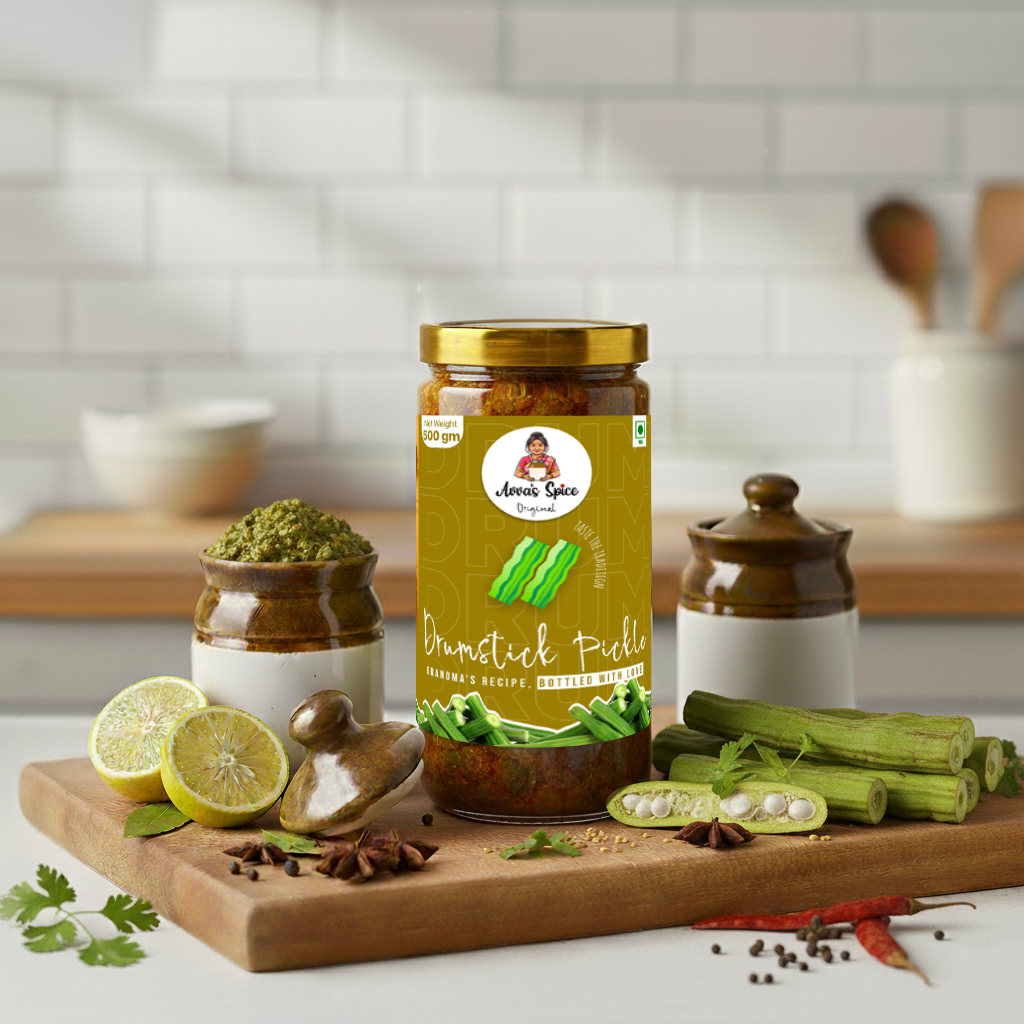 Drumstick pickle avvas spice