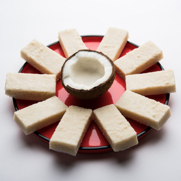 Kobbari Louz (Coconut Barfi)
