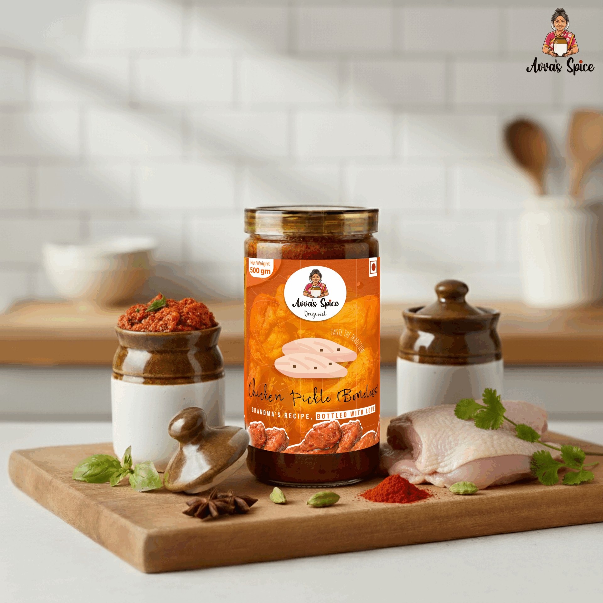 Chicken (Boneless) Pickle Avvas Spice