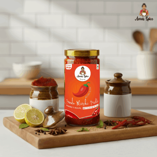 Pandumirchi pickle avvas spice