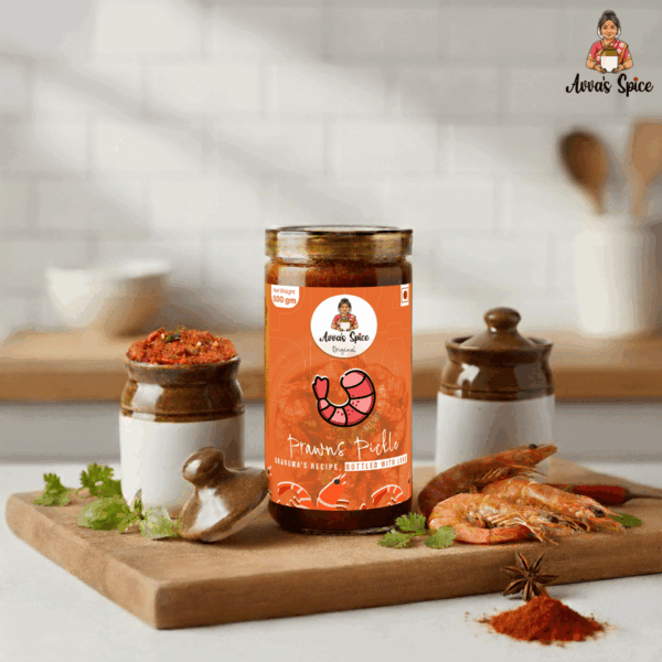 Prawns pickle avvas spice